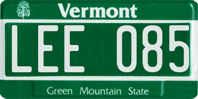 VT license plate LEE085