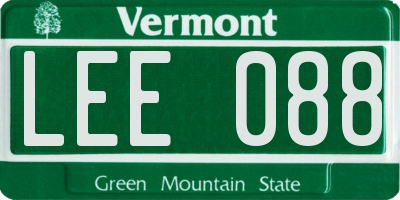 VT license plate LEE088
