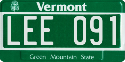VT license plate LEE091