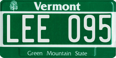 VT license plate LEE095