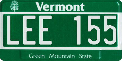 VT license plate LEE155