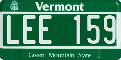 VT license plate LEE159