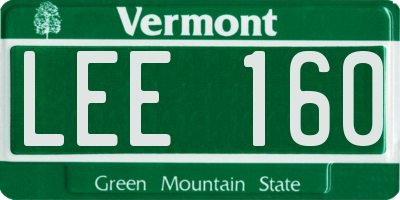 VT license plate LEE160