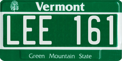 VT license plate LEE161