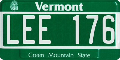 VT license plate LEE176
