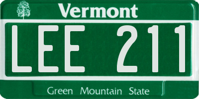 VT license plate LEE211
