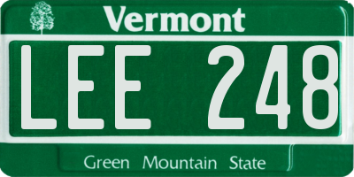 VT license plate LEE248
