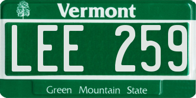 VT license plate LEE259