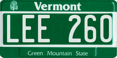 VT license plate LEE260