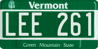 VT license plate LEE261