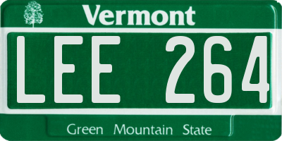 VT license plate LEE264