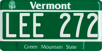 VT license plate LEE272