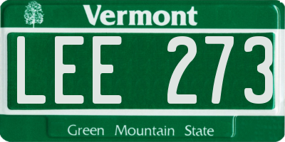 VT license plate LEE273