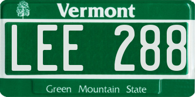 VT license plate LEE288