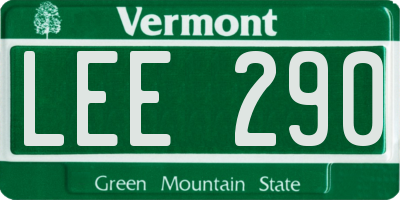 VT license plate LEE290