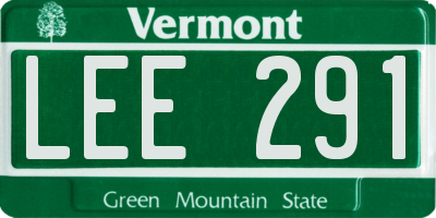 VT license plate LEE291