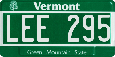 VT license plate LEE295
