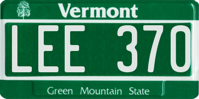 VT license plate LEE370