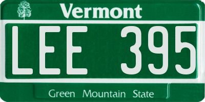 VT license plate LEE395