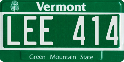 VT license plate LEE414