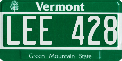 VT license plate LEE428