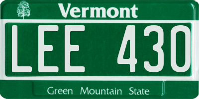 VT license plate LEE430