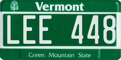 VT license plate LEE448