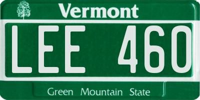 VT license plate LEE460