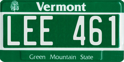 VT license plate LEE461