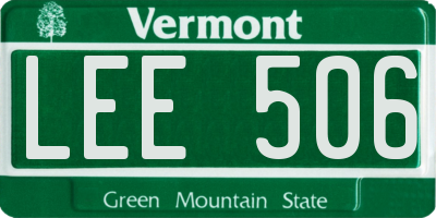 VT license plate LEE506