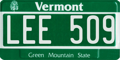 VT license plate LEE509