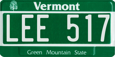 VT license plate LEE517