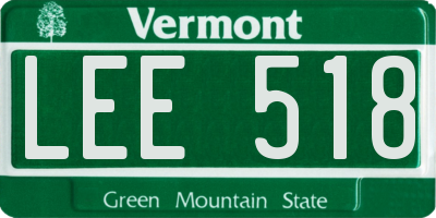 VT license plate LEE518