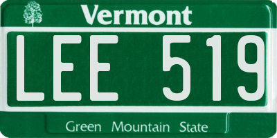 VT license plate LEE519