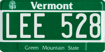 VT license plate LEE528