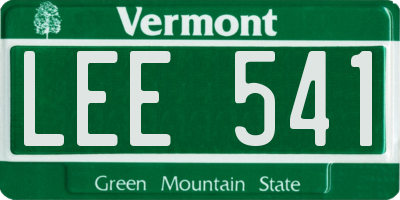 VT license plate LEE541