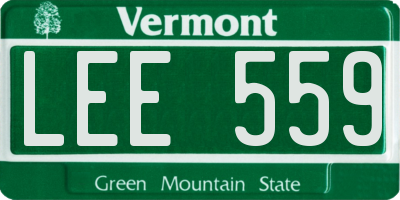 VT license plate LEE559