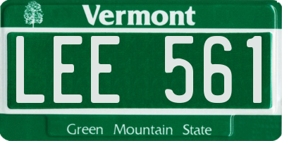VT license plate LEE561