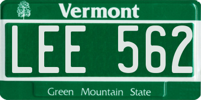 VT license plate LEE562