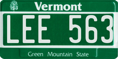 VT license plate LEE563