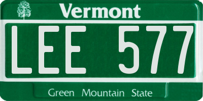 VT license plate LEE577