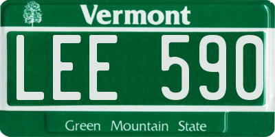 VT license plate LEE590