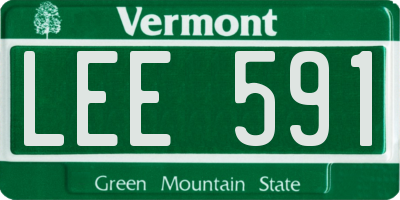 VT license plate LEE591
