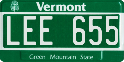 VT license plate LEE655