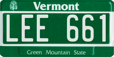 VT license plate LEE661