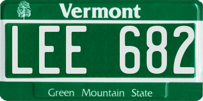 VT license plate LEE682