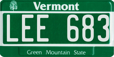 VT license plate LEE683