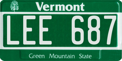 VT license plate LEE687