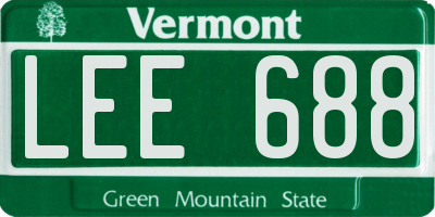 VT license plate LEE688