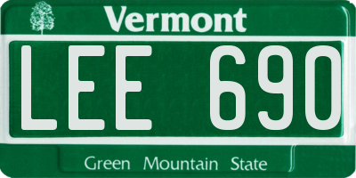 VT license plate LEE690